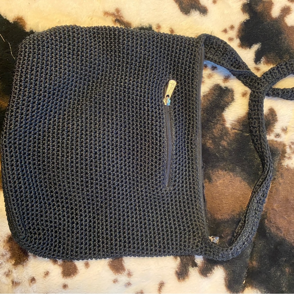 The Sak Black Knit Bag with Zipper